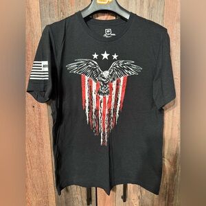 Redcon1 Men’s Large Eagle Flag T-shirt Black NWOT